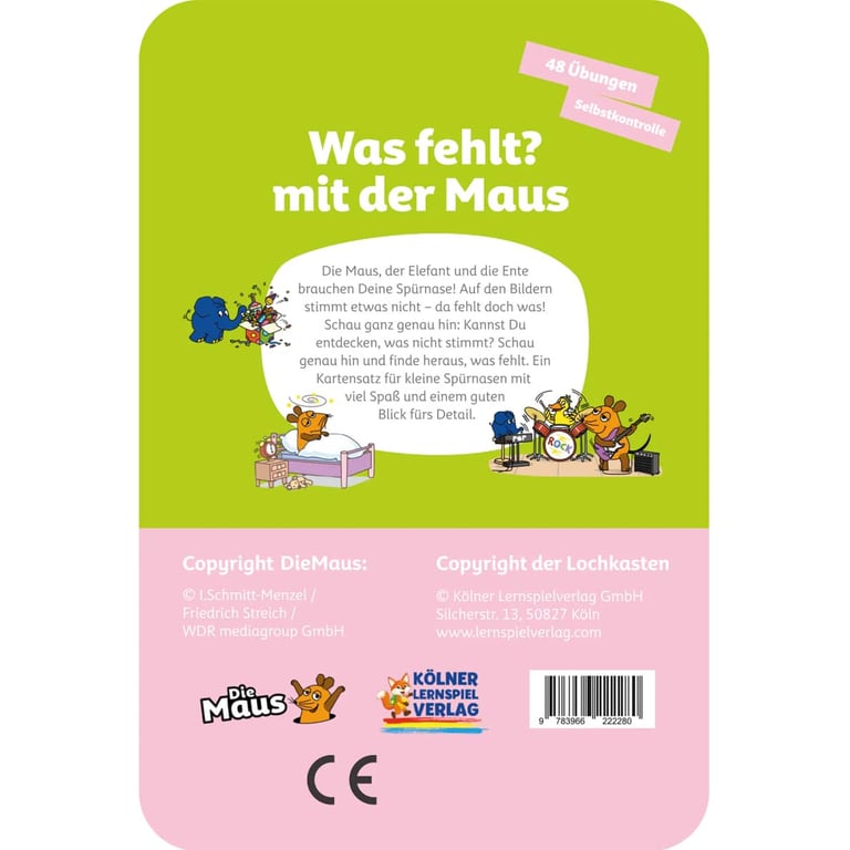 Kölner Lernspielverlag Was fehlt? Mit der Maus (5-6 Jahre+) 1