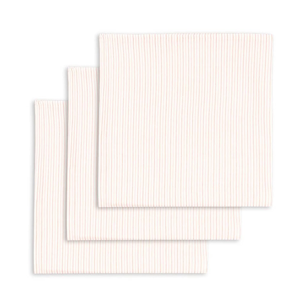 Konges Sløjd Musselin-Tücher 3er Pack, Stripie Petite Rose