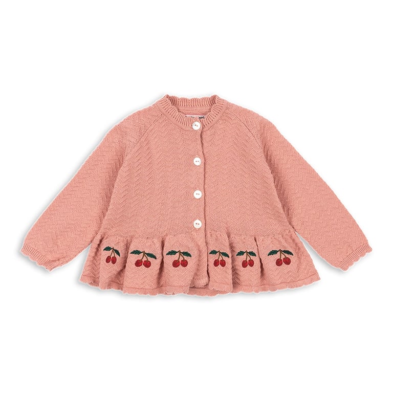 Konges Sløjd Strick Cardiganjacke Cypres, Rosette