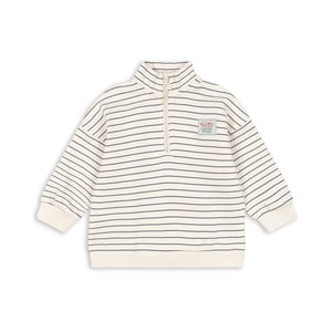 Konges Sløjd Sweatshirt Lou Stripe Half Zip, Flintstone Stripe