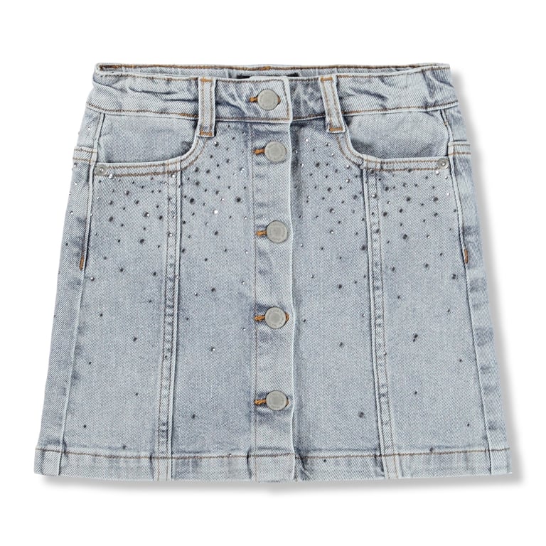 Molo Jeansrock Bera, Rhinestone Denim