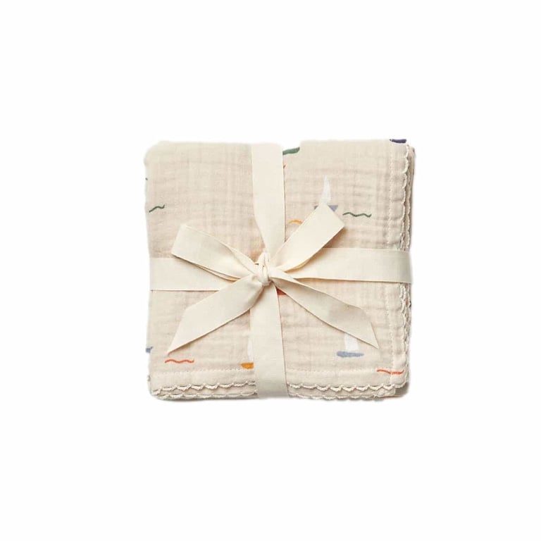 Dear April 3er Pack Musselintuch, Pond Boats