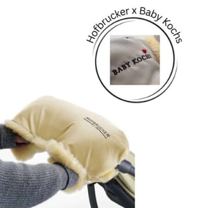 Hofbrucker x Baby Kochs Love Lammfellhandwärmer, beige