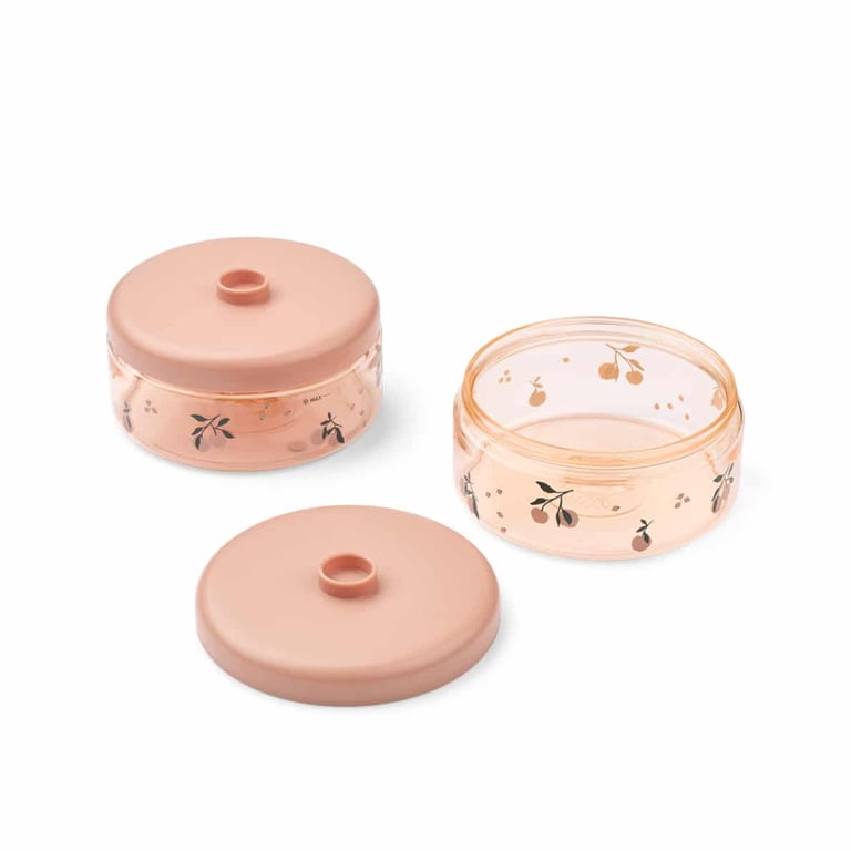 Liewood Babybrei Boxen Dominique Tritan 2er Pack 500 ml, Peach/ Sea shell