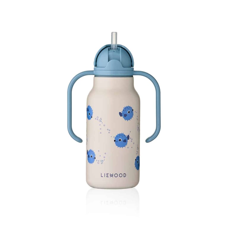 Liewood Wasserflasche Kimmie 250 ml, Pufferfish/ Sandy 1