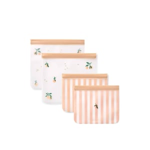 Liewood Wiederverwendbare Food Bags 4er-Pack, Peach/ Sea shell