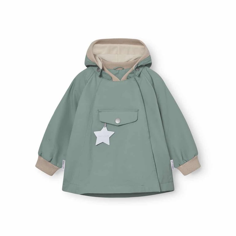 Mini a ture Spring Jacke Matwai Fleece gefüttert, Granite green
