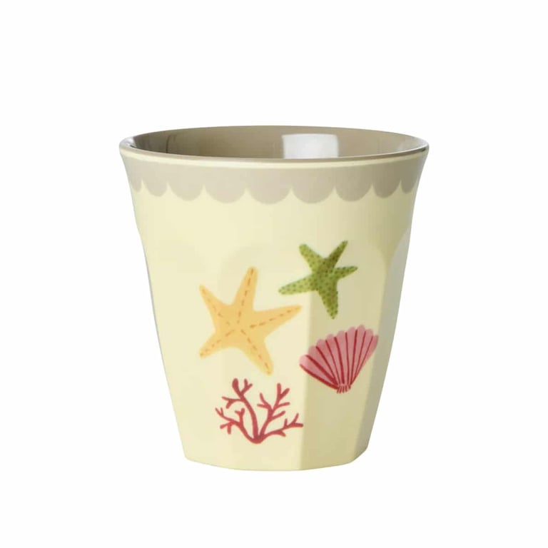 Rice Melamin Medium Kinderbecher Coral All Over Sea Print