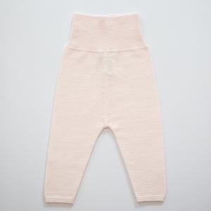 Papa Lobster Kaschmir-Babyhose Ministripe, rosé- weiß
