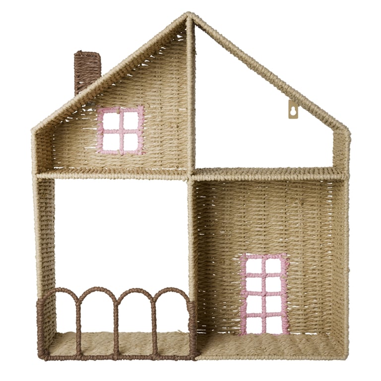 Rice Hausregal aus Papierseil, pink