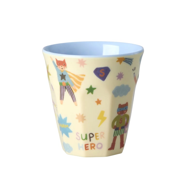 Rice Melamin Kleiner Becher Hero Print, soft blue