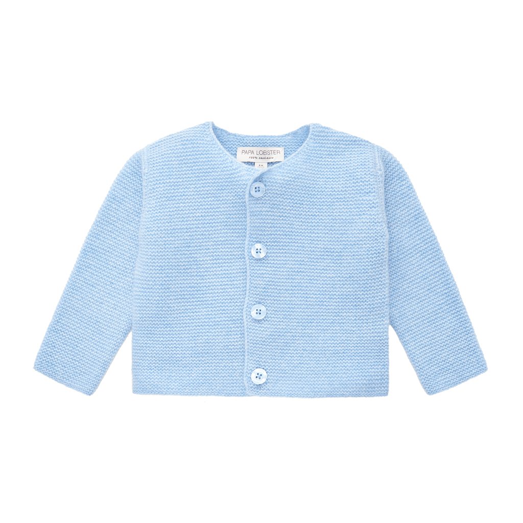 Papa Lobster Cardigan Pearl, hellblau melange
