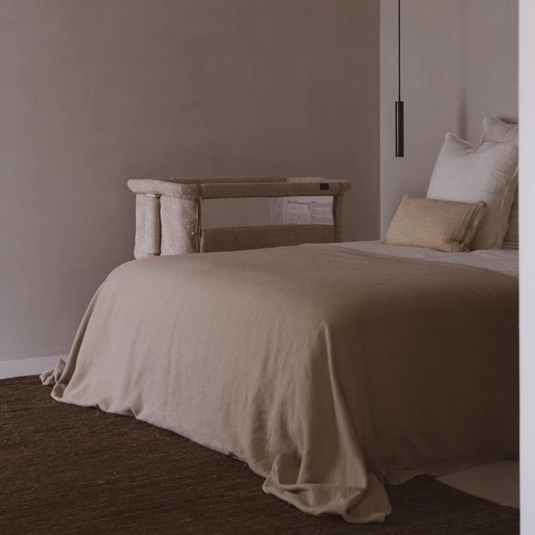 Quax Babybett Co-sleeper, Naturel Bouclé Sheep