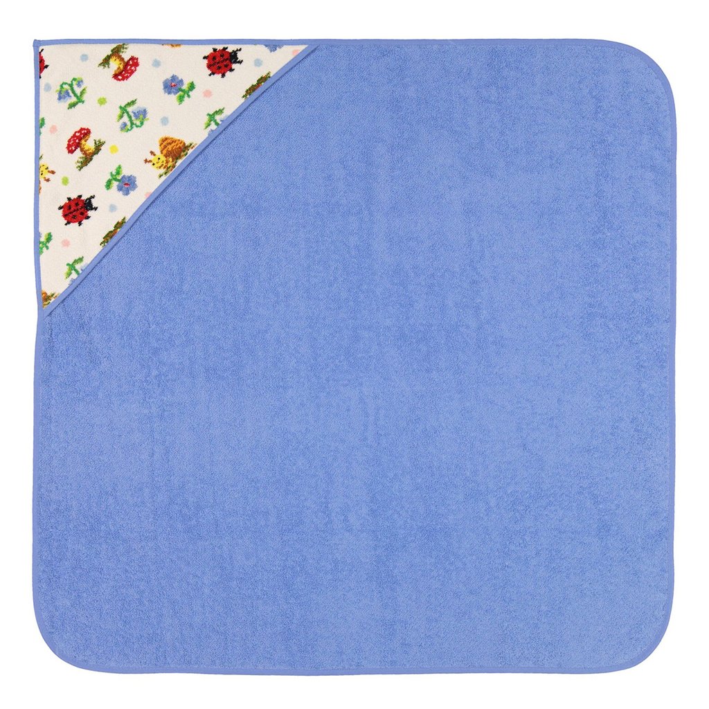 Feiler Badetuch mit Kapuze Pauli dots 80 x 80 cm azur