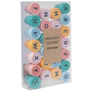 Lulubug Kinderstempel selbstfärbend Buchstaben, pastell 3