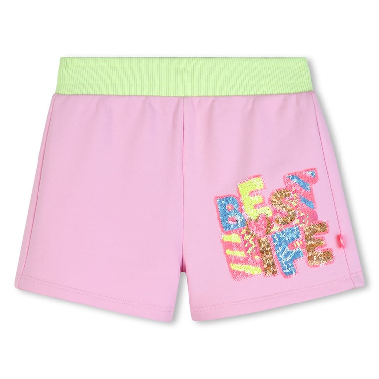 Billieblush French-Terry-Shorts mit Pailletten-Motiv, pink