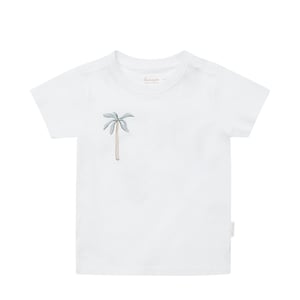 Leevje Unisex T-Shirt Palm Tree, White