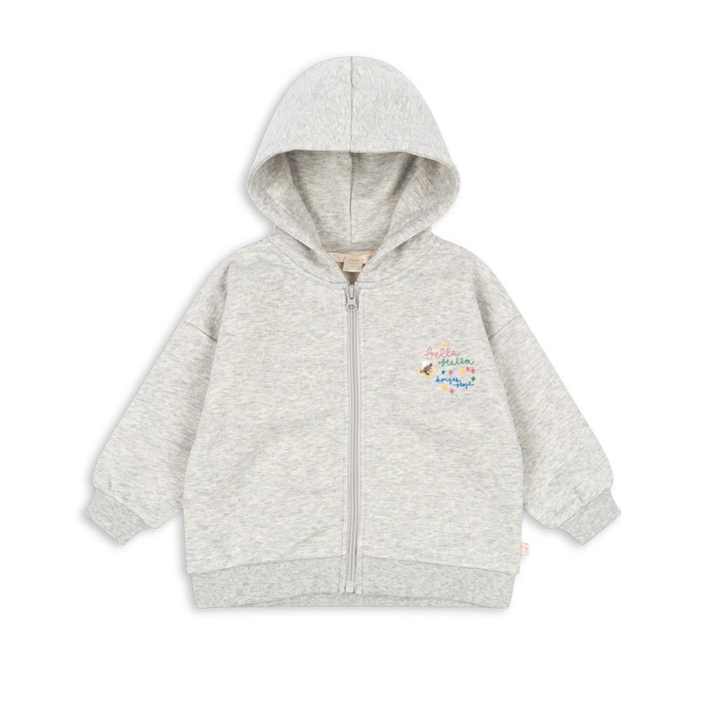 Konges Sløjd Sweatjacke mit Kapuze Lou Sequin, Grey Melange