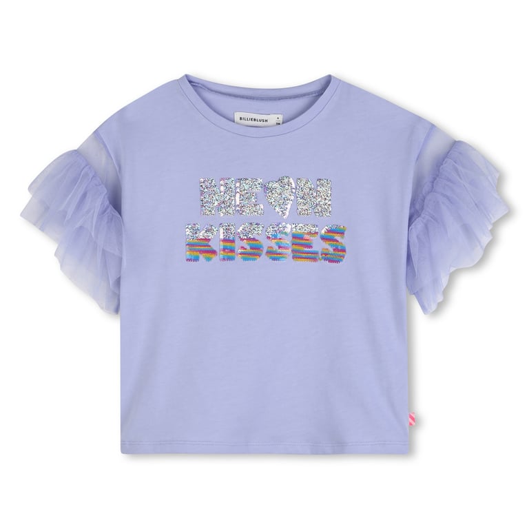 Billieblush T-Shirt Neon Kisses, flieder
