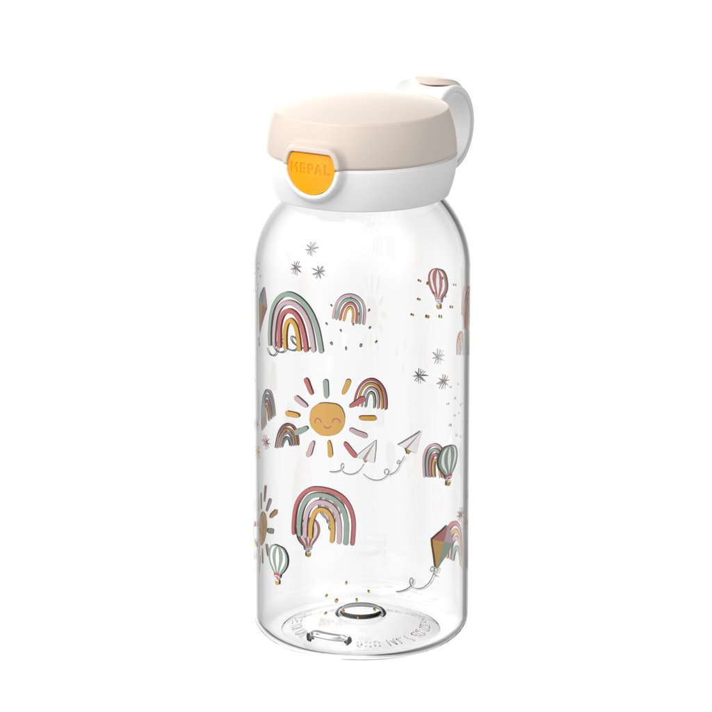 Mepal Trinkflasche Campus mit Klappdeckel campus 600 ml, Sunshine & Rainbow