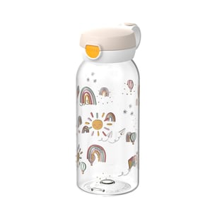 Mepal Trinkflasche Campus mit Klappdeckel campus 600 ml, Sunshine & Rainbow