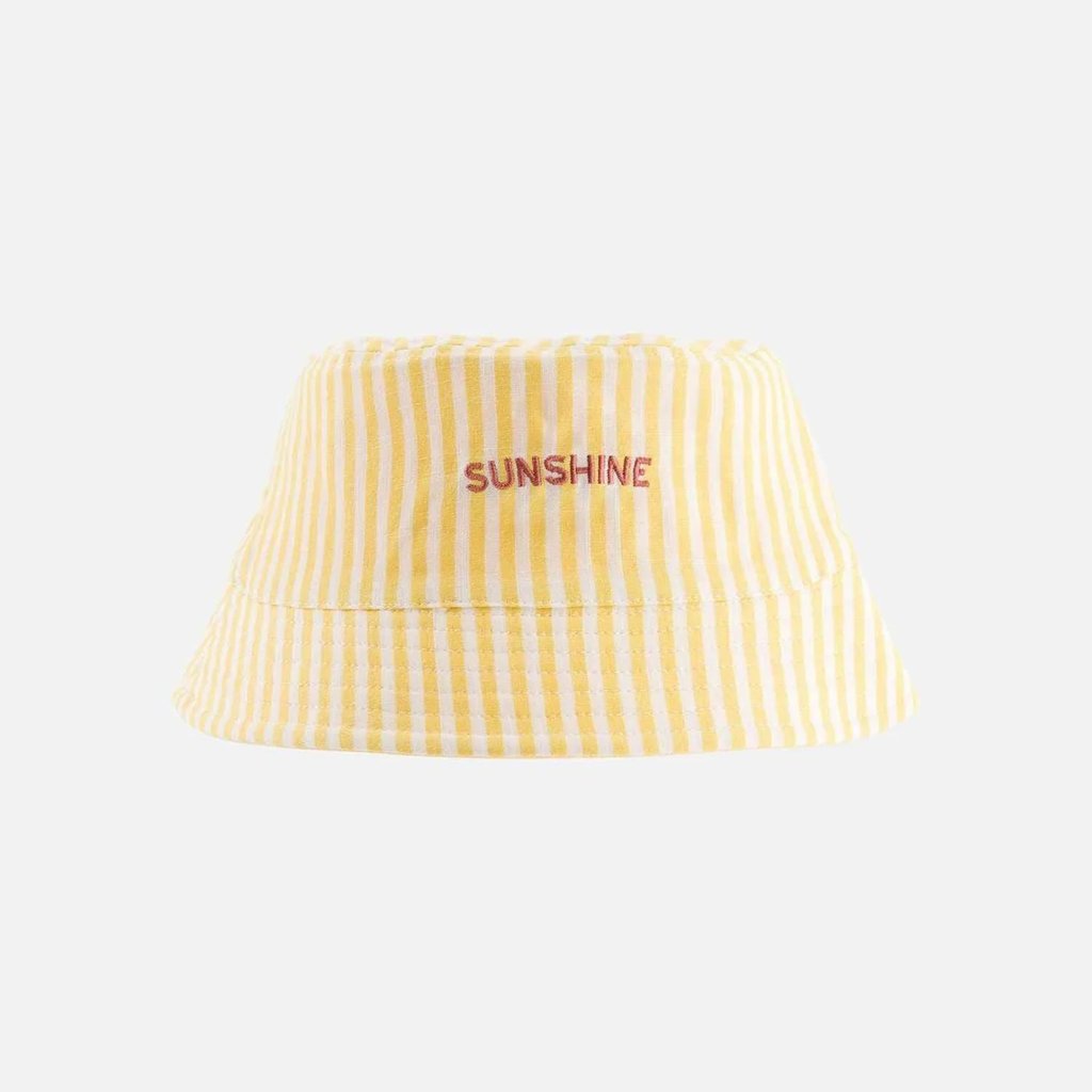 Chamaye Sonnenhut Bucket Hat Bob Sunshine, yellow striped