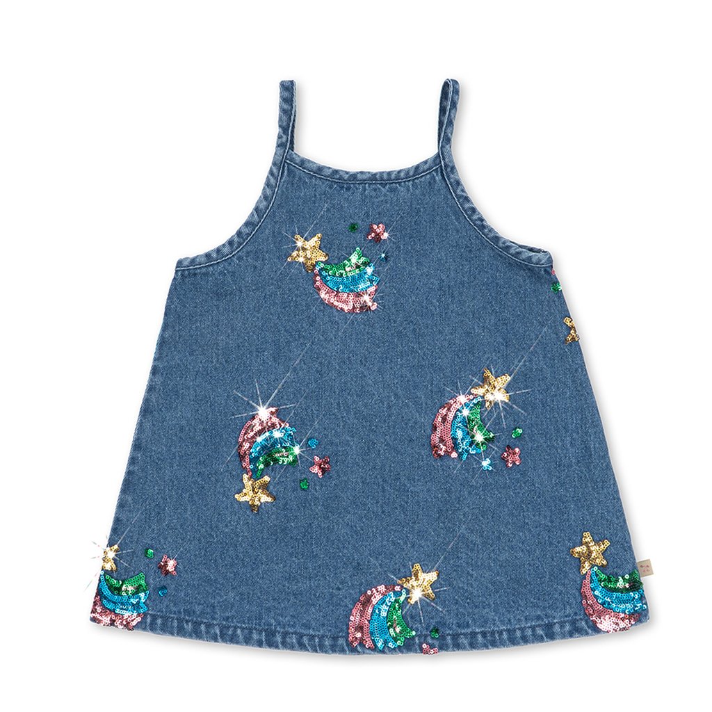 Konges Sløjd Kleid Magot Sequin Strap, Rainbow Star