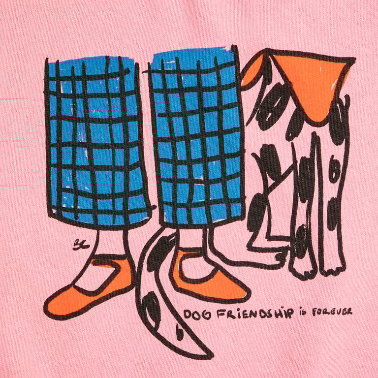 Bobo Choses Sweatshirt Dog Friendship, pink 1