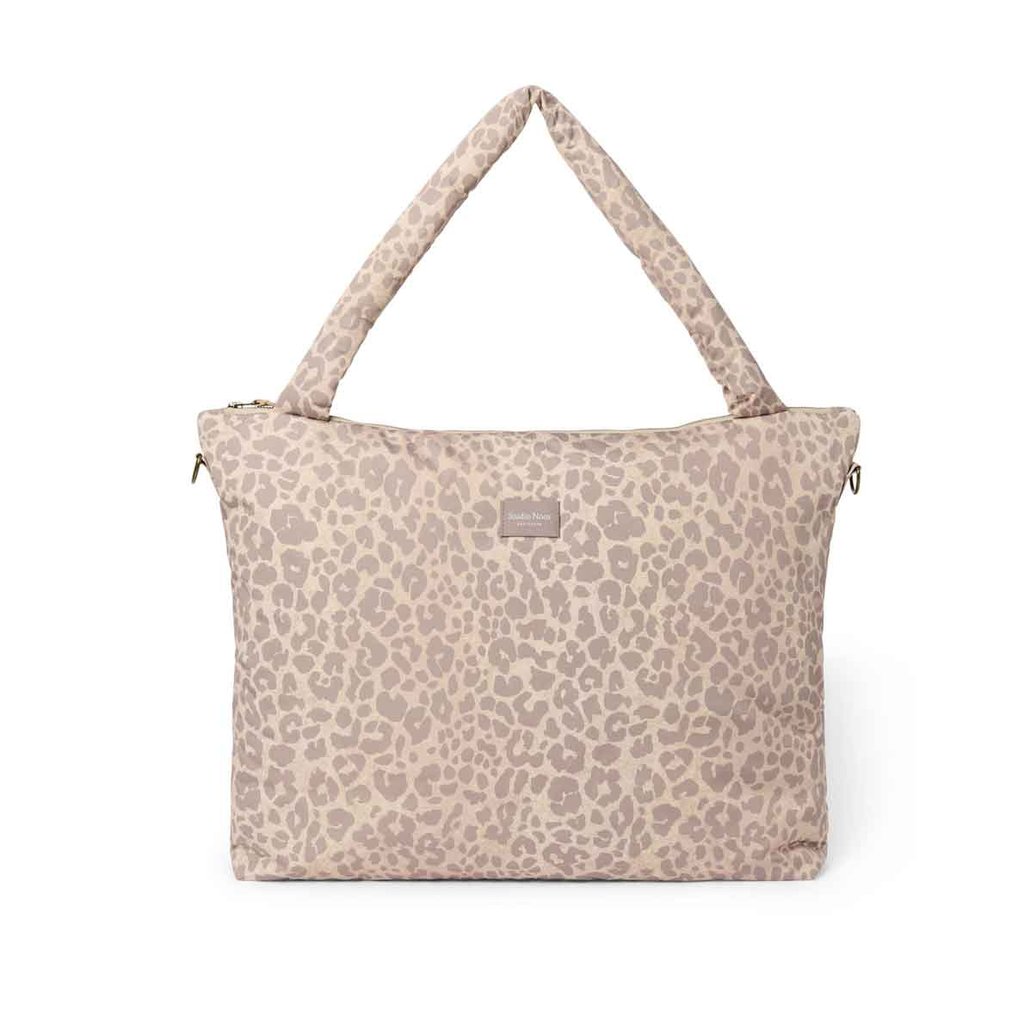 Studio Noos Puffy Wickeltasche, Leopard beige