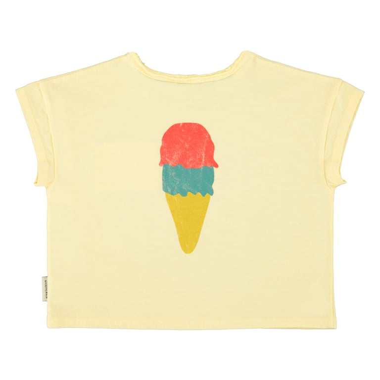 Piupiuchick T-Shirt, light yellow mit beach bar print 1