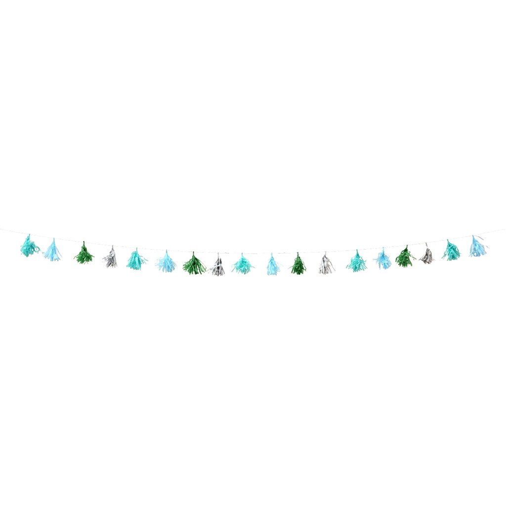 Rice Kleine Papier-Girlande, Blau
