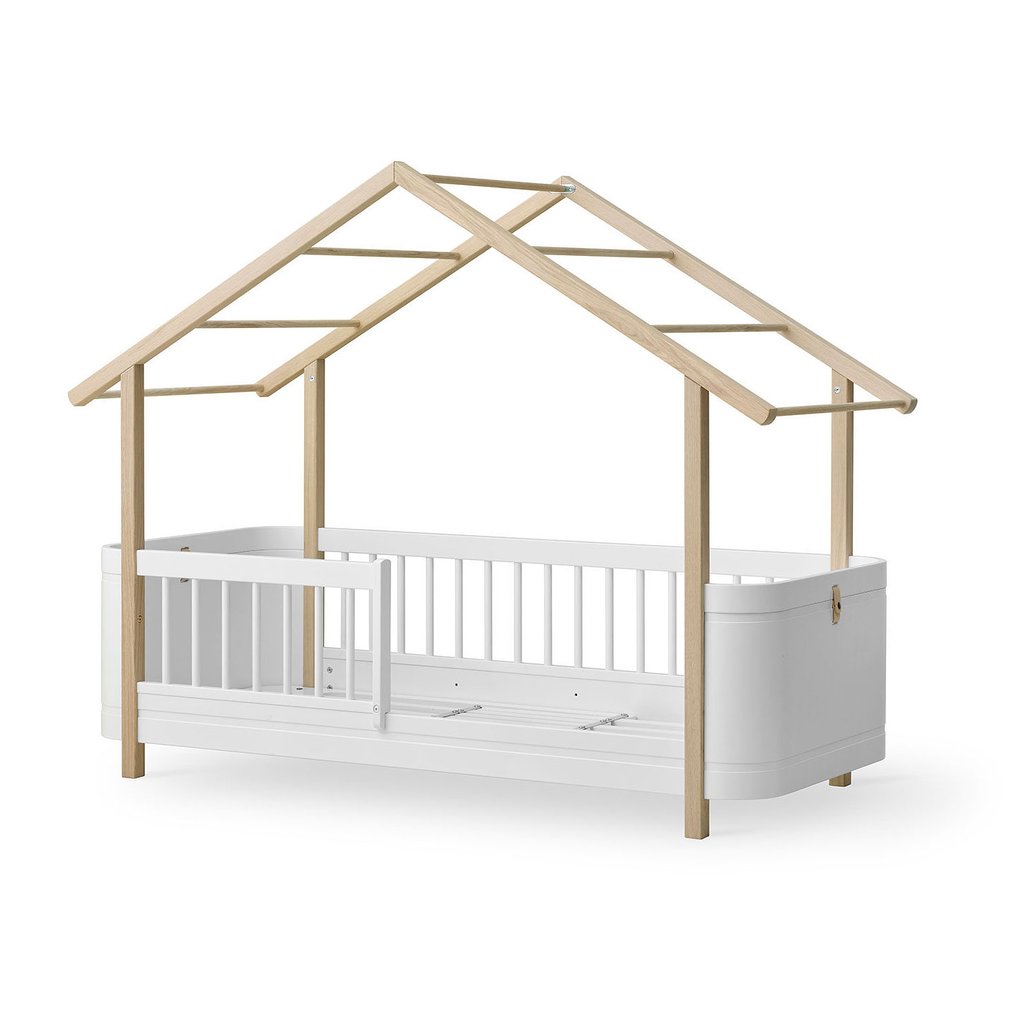 Oliver Furniture Wood Mini+ Hausbett, weiß/Eiche