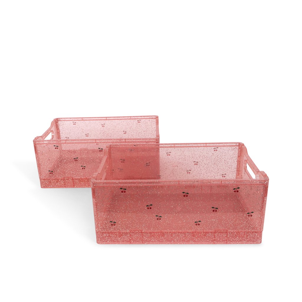 Konges Sløjd Glitter Storage Box (2er Set), Sparkling Blush
