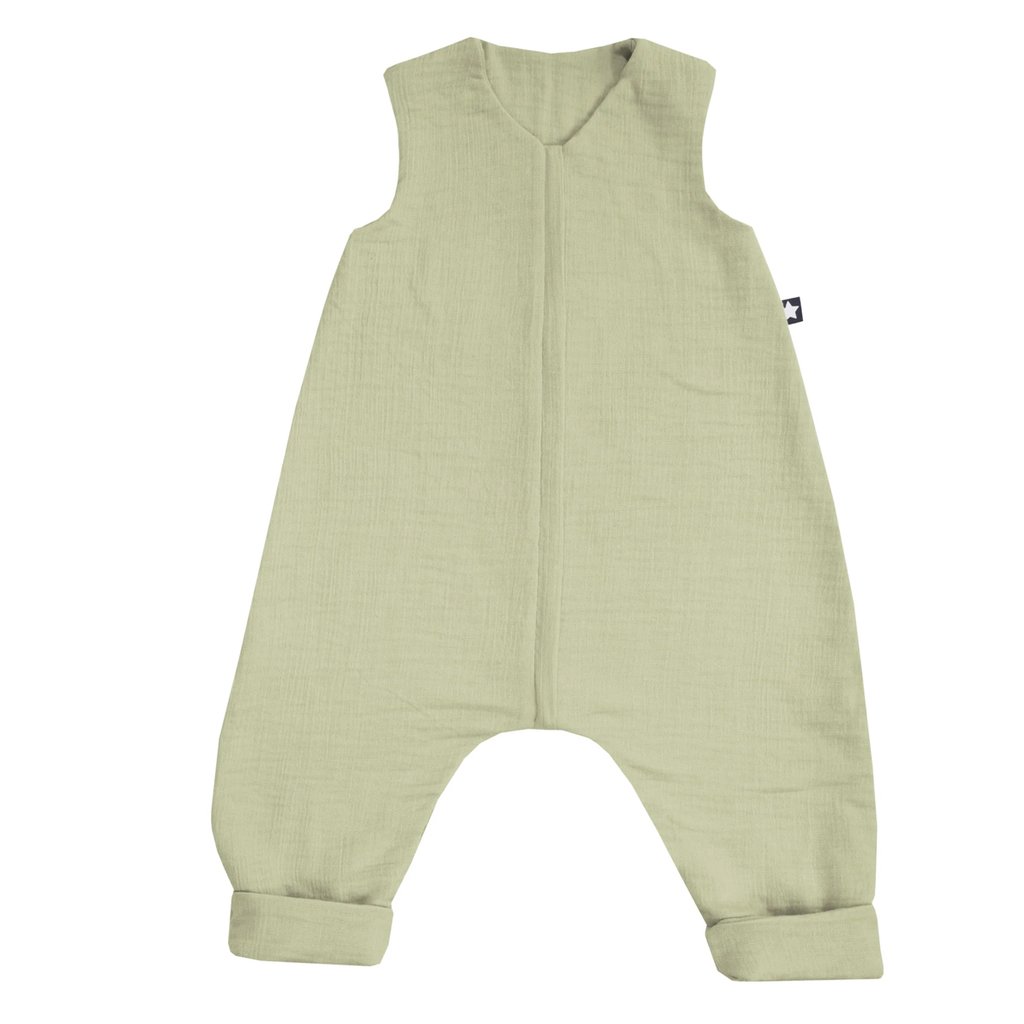 Julius Zöllner Schlafoverall Jumper Musselin ungefüttert (0,5 TOG) lime