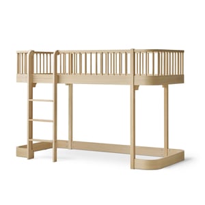 Oliver Furniture Wood Halbhohes Hochbett Leiter vorne, Eiche