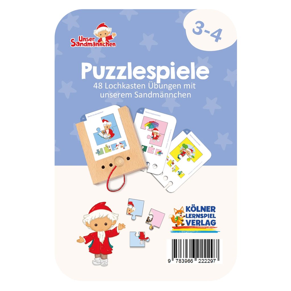 Kölner Lernspielverlag Lochkasten Kartensatz Puzzlespiele Sandmännchen (3-4 Jahre)