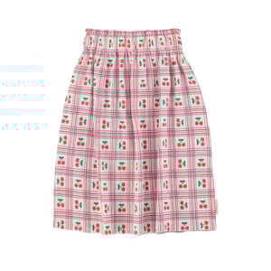 Piupiuchick Langer Rock ecru mit Cherry-Print