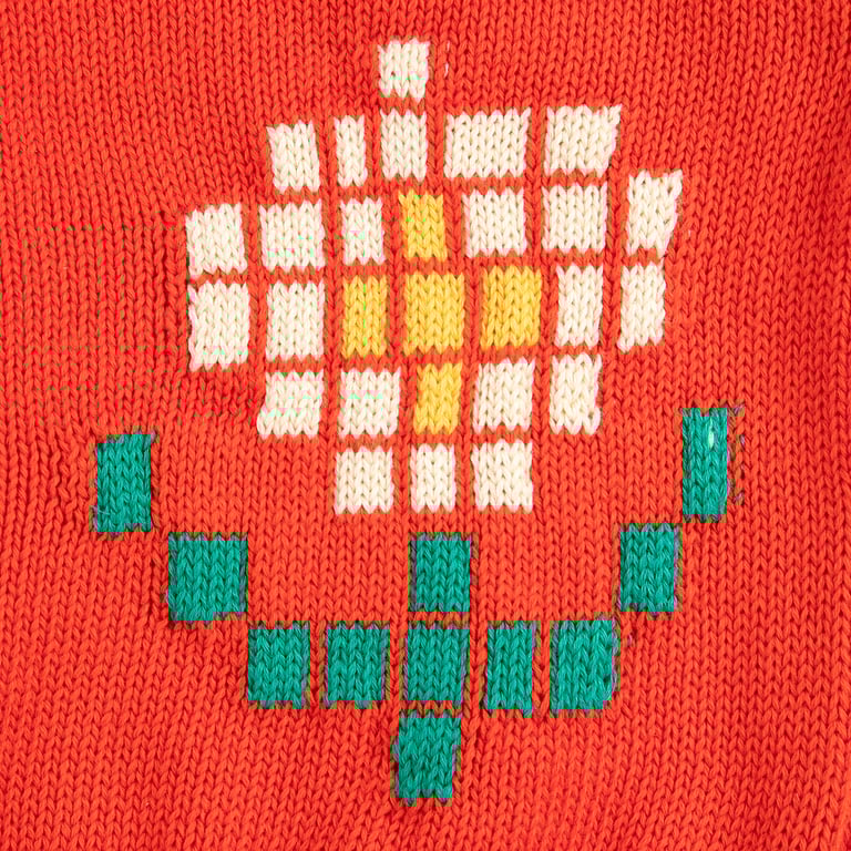 Bobo Choses Cardigan Strickjacke Pixel Daisy, red 1