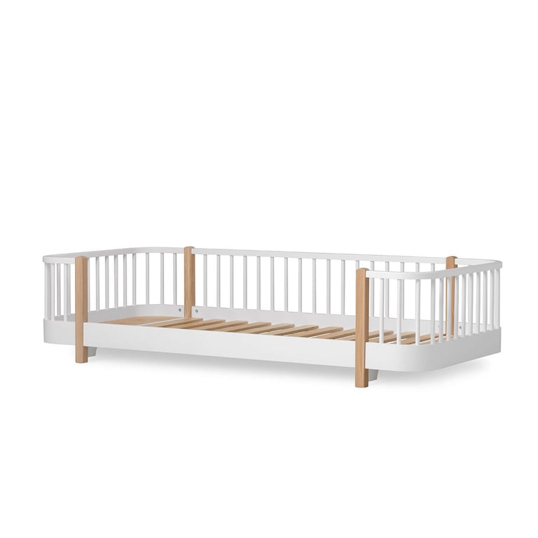 Oliver Furniture Wood Original Bodenbett, weiß/Eiche