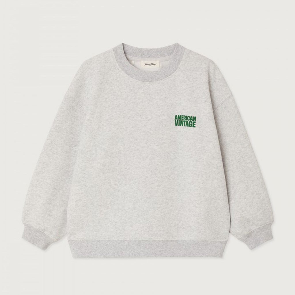 American Vintage Sweatshirt Baptown, gris chine