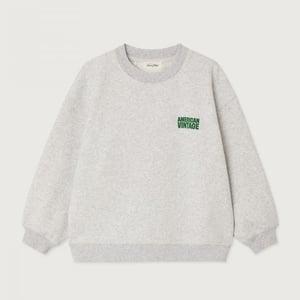 American Vintage Sweatshirt Baptown, gris chine