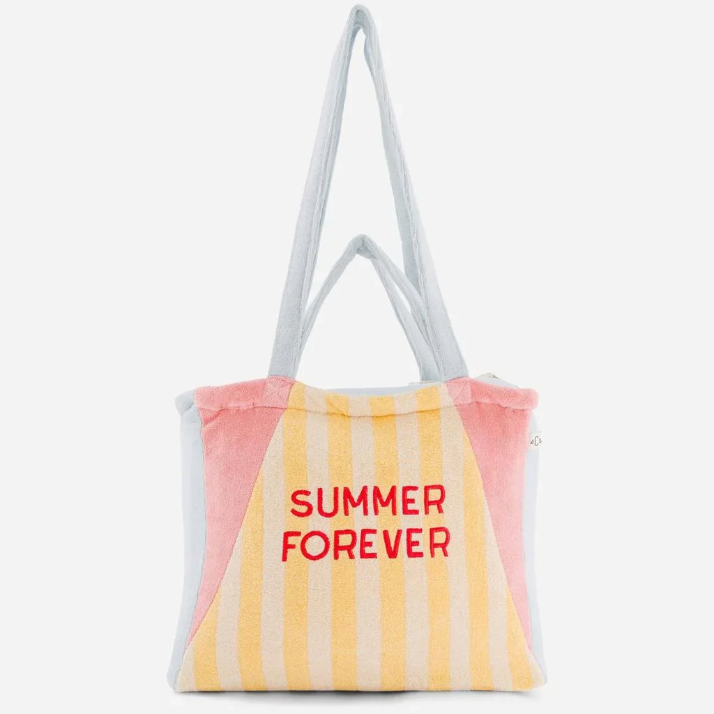 Chamaye Badetasche Small Summer Forever Tote bag, pink and yellow