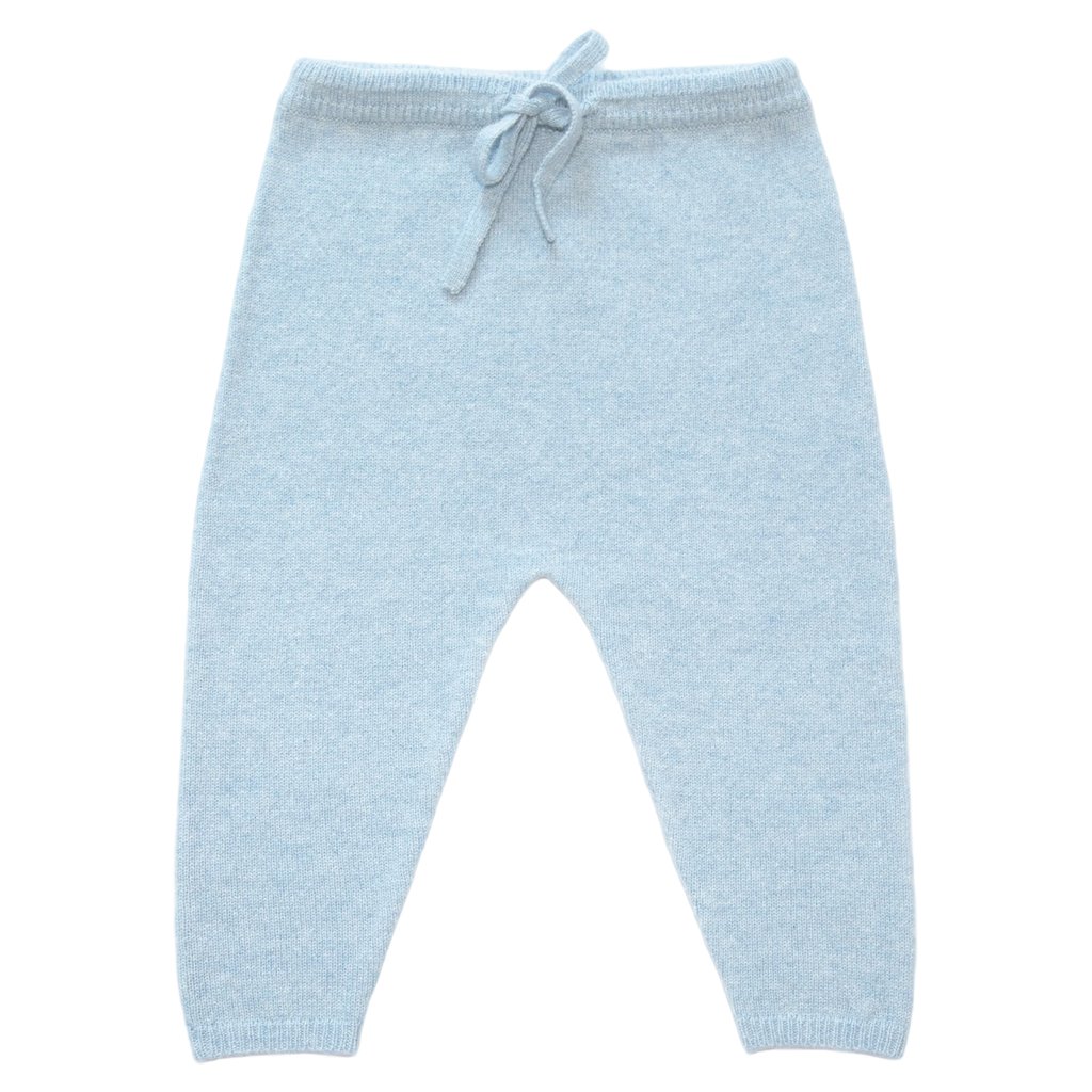 Papa Lobster Kaschmir Babyhose Kim, hellblau mélange
