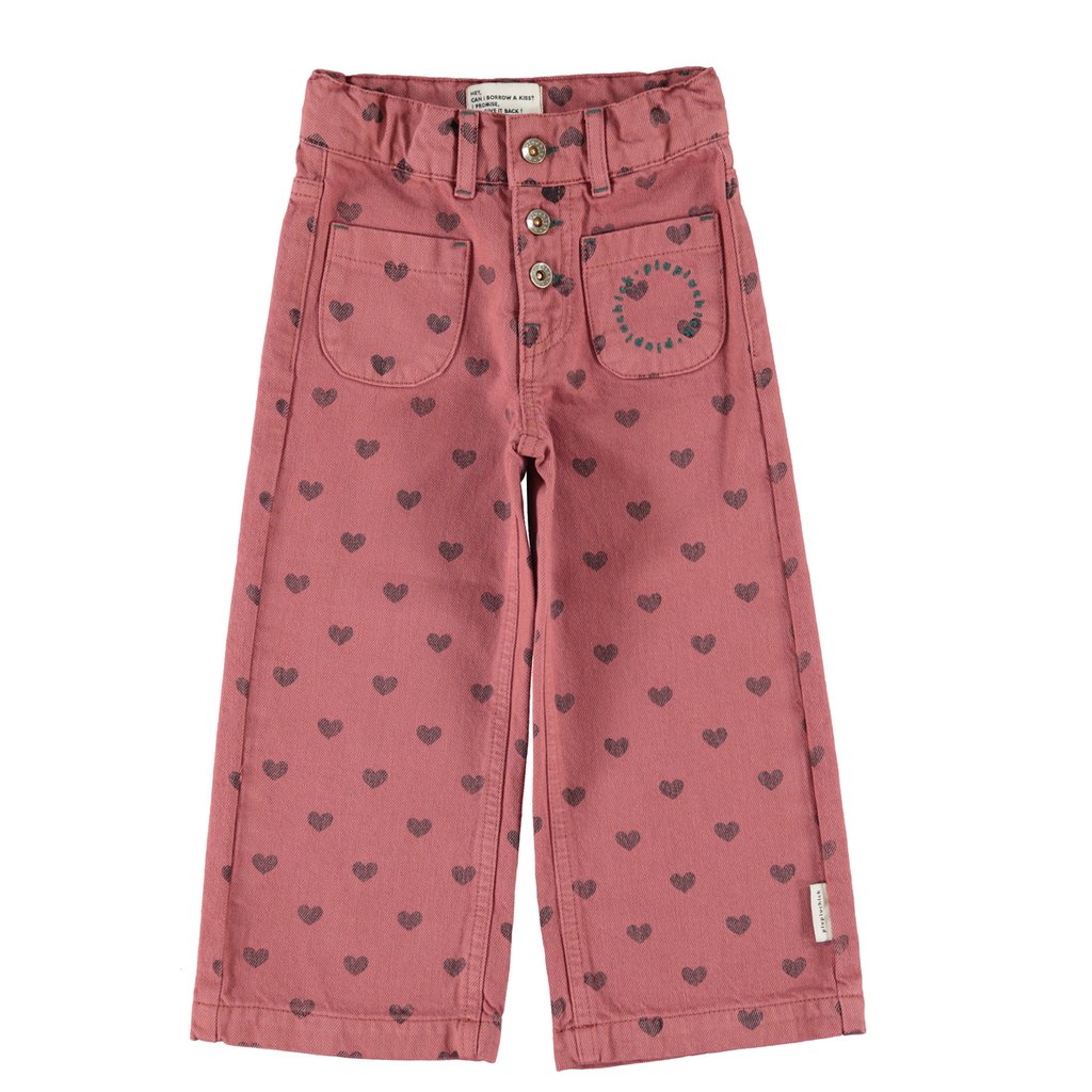 Piupiuchick Hose, pink mit black hearts