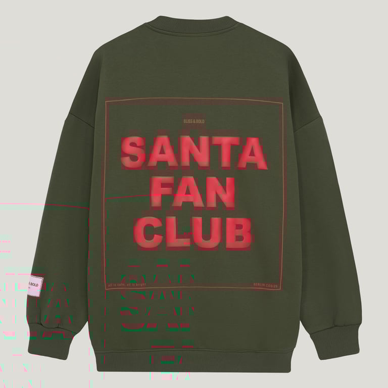 Bliss & Bold Santa Fan Club Sweater (Erwachsene), forest-green