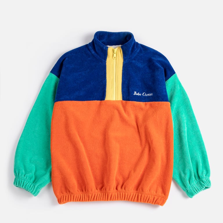 Bobo Choses Sweatshirt Color block zipped, multicolor
