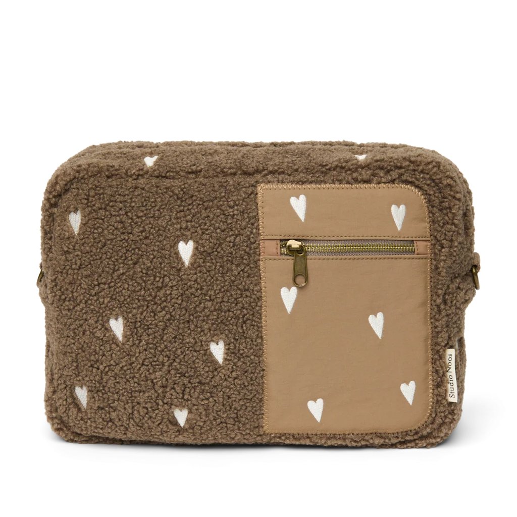 Studio Noos Kinderwagen Organizer Teddy Hearts, Brown