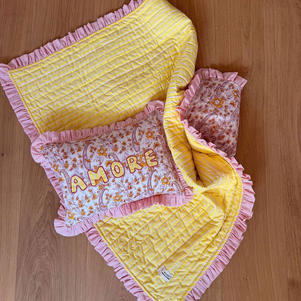 Wollbebi x Friedalovesemil Babydecke Amore, bunt