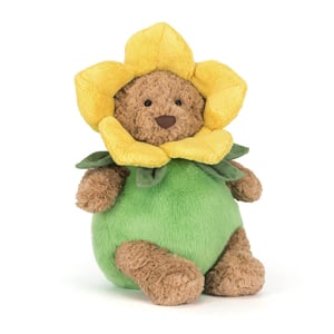 Jellycat Kuscheltier Bartholomew Bear im Narzissenoutfit