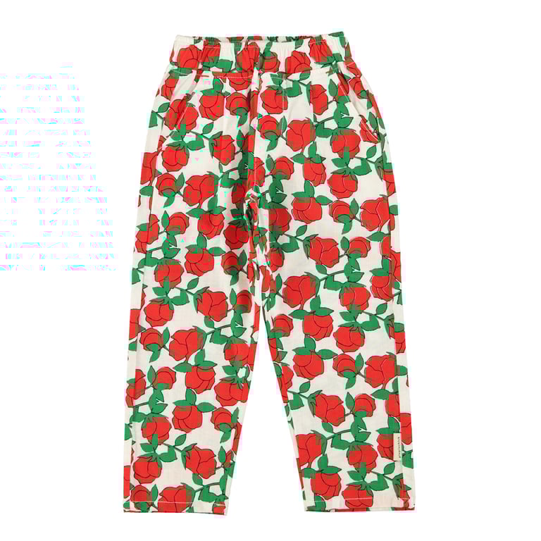 Piupiuchick Hose, ecru mit red roses Print